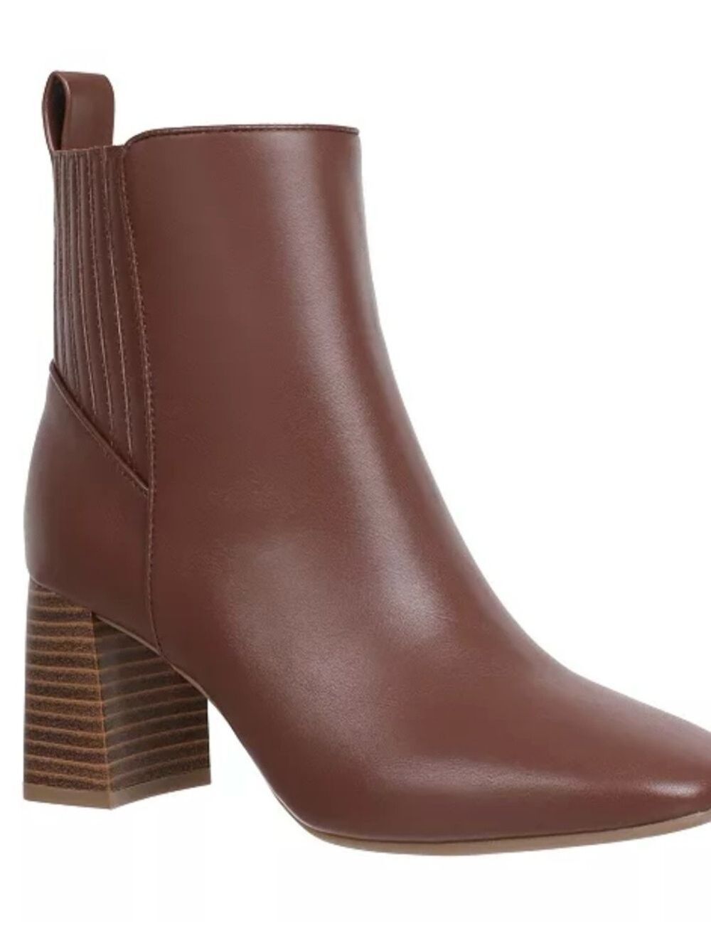 Style & Co Women's Hutchh Block Heel Square Toe Ankle Booties Brown - NWT